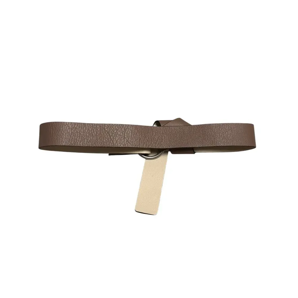 Peserico Made in Italy Leather Belt Brown Beige Two Tone